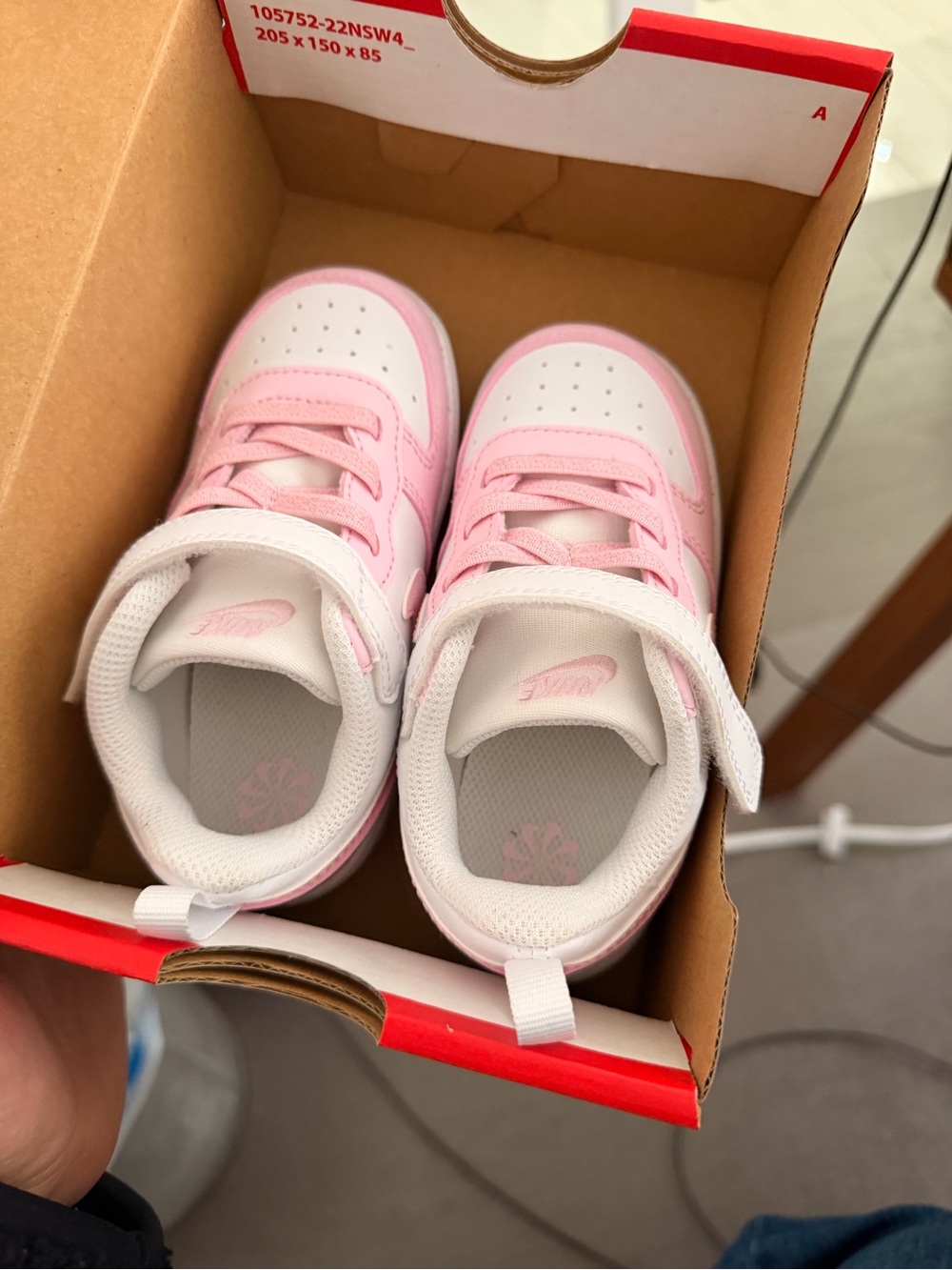Nike Toddler Low-Top Sneakers in Pink and White